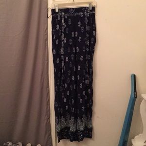 Silk flare flowy pants